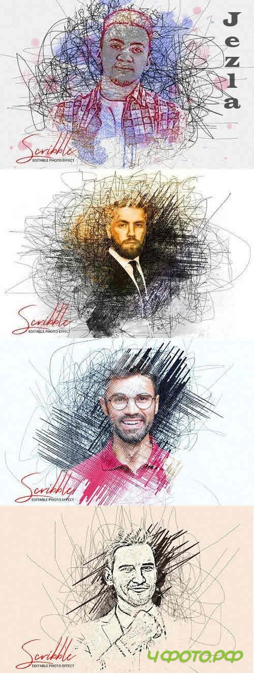 Scribble Art Photo Effect Part: 28