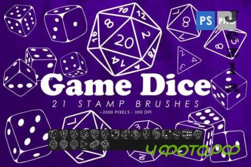 Game Dice Photoshop Stamp Brushes - 2428463
