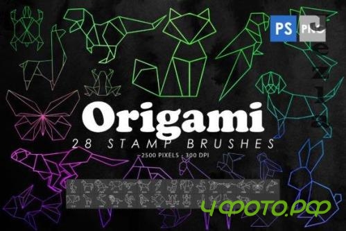Origami Animals Photoshop Stamp Brushes - 2428474