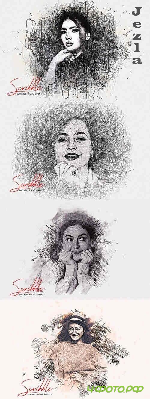 Scribble Art Photo Effect Part: 30
