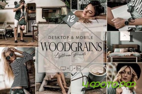 12 Woodgrains Lightroom Presets, Green