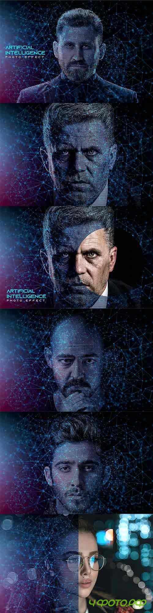 Artificial Intelligence Photoshop Effect Mockup - 42587075 Artificial Intelligence Photoshop Effect Mockup - 42587075