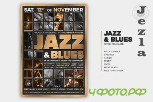 Jazz and Blues Flyer Template - 797260