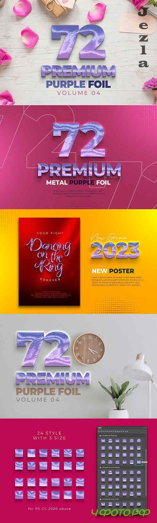 72 Premium Foil Purple Style - 12784281