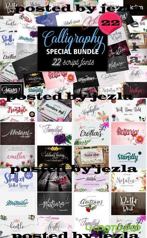 Calligraphy Special Bundle - 22 Premium Fonts
