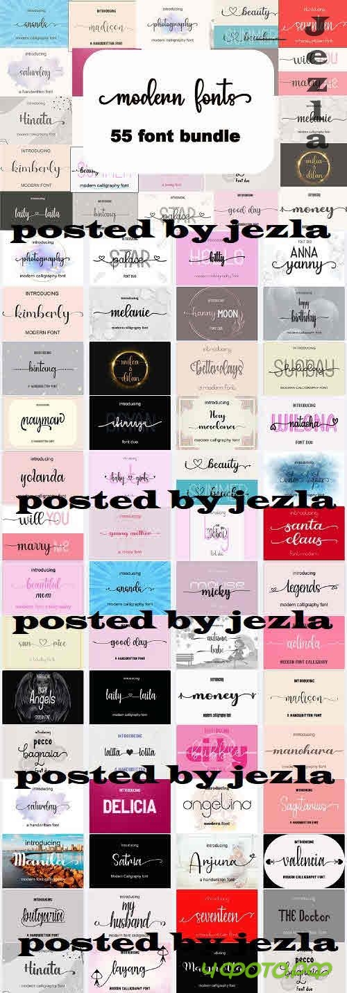Modern Font Bundle - 55 Premium Fonts Modern Font Bundle - 55 Premium Fonts