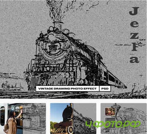 Vintage Drawing Photo Effect - 857YM2K
