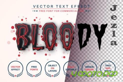 Bloody - Editable Text Effect - 13430494