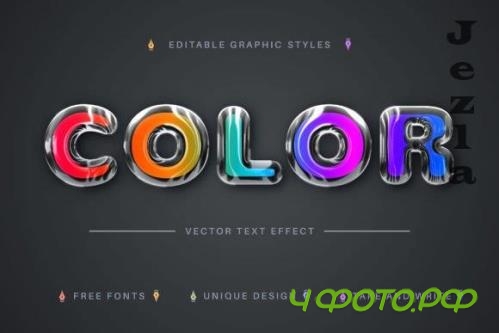 Colorful Glass Editable Text Effect - 13438784