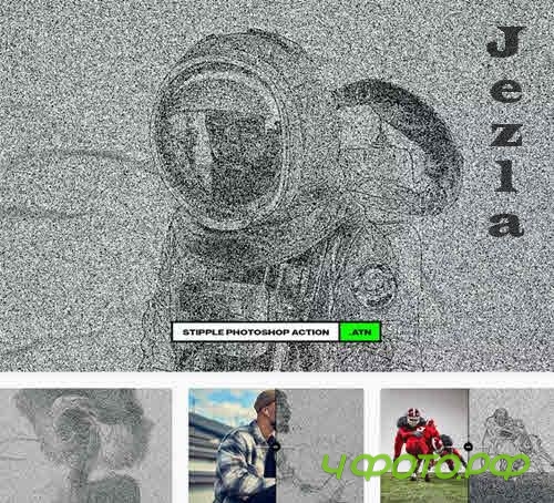 Stipple Photoshop Action - FDP3HNV