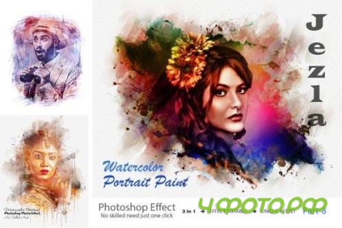 Watercolor Portrait Effect - 10953654