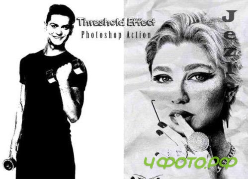 Threshold Effect Photoshop Action - 13454617