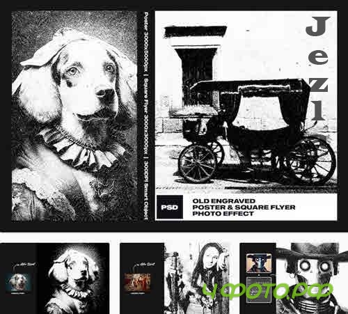 Old Engraved Photo Effect - HMV7JPD