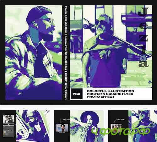 Colorful Illustration Photo Effect - 45CHVT9