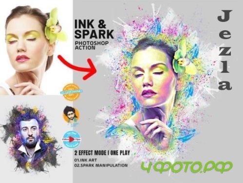 Ink Photo Effect Photoshop Action - 6871623