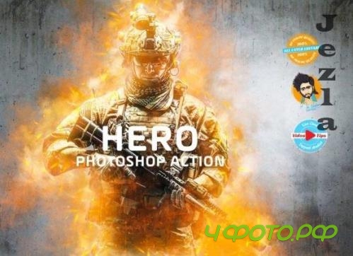 Fire Photo Effect Photoshop Action - 7085644