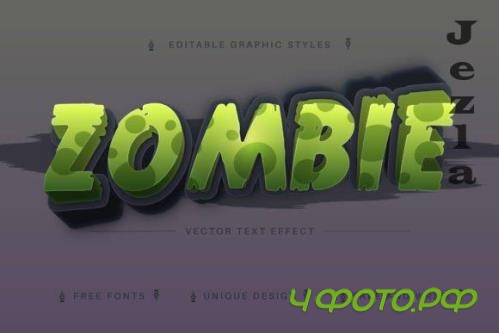 Zombie - Editable Text Effect, Font - 14477584
