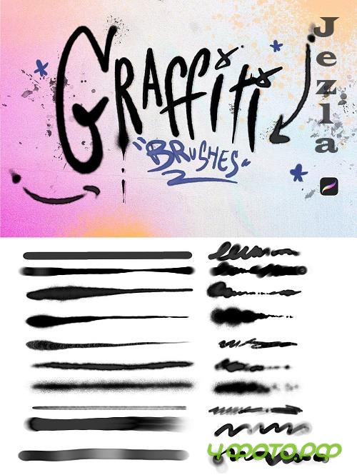 10 Graffiti Brushes Procreate - 13486986