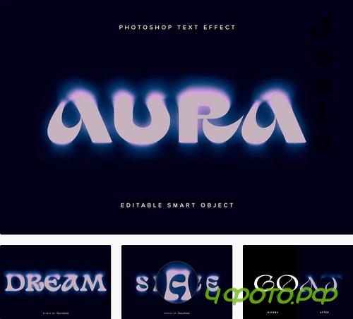 Blurred Aura PSD Text Effect - F7XKNT9