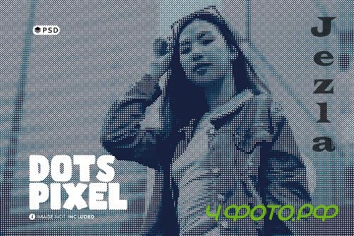 Dots Pixel Photo Effect - JD4LWCK