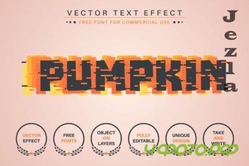 Pumpkin Layers Editable Text Effect - 14486611