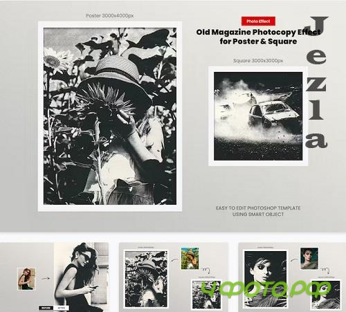 Old Magazine Photocopy Effect - HG4TN4U