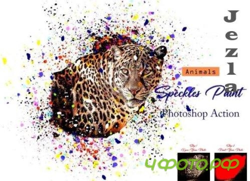 Animals Speckles Paint PS Action - 15943404