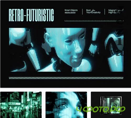 Retro-Futuristic Photo Effect - 14483567