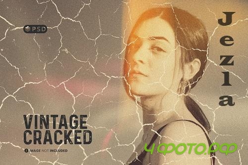 Vintage Cracked Photo Effect - T6CBZG4