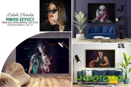 Glitch Photoshop Photo Effect Part: 61