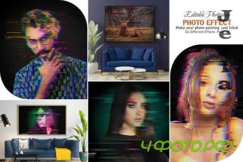 Editable Glitch Photo Effect Part: 69 Editable Glitch Photo Effect Part: 69