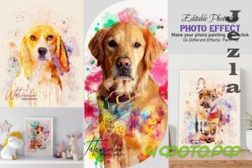 Watercolor Editable Dog Painting Part: 70 Watercolor Editable Dog Painting Part: 70