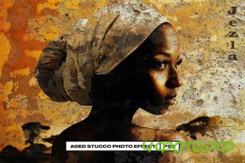 Aged Stucco Photo Effect - MY5FBF5