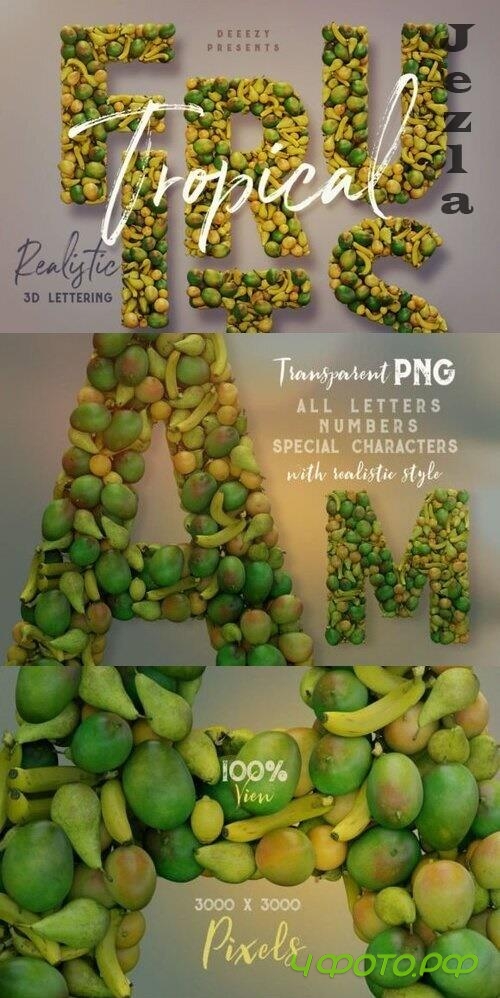 Fruits - 3D Lettering - 3815391 Fruits - 3D Lettering - 3815391