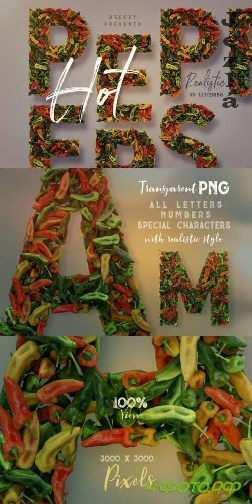 Peppers � 3D Lettering - 3828672