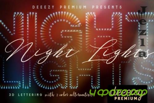 Night Lights - 3D Lettering - 2300645