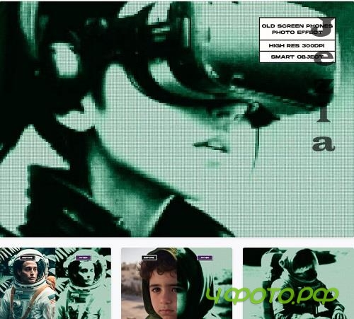 Retro Screen Phones Photo Effect - 925L4SA Retro Screen Phones Photo Effect - 925L4SA