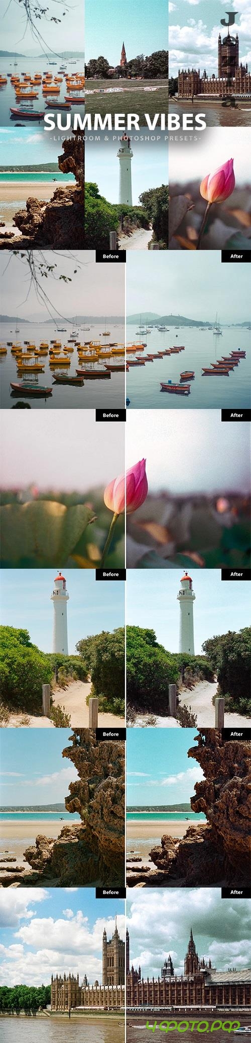 6 Summer vibes lightroom and photoshop presets - 45383106