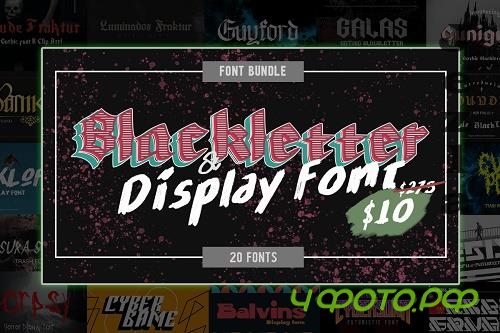 Blackletter and Display Fonts Bundle - 2584116