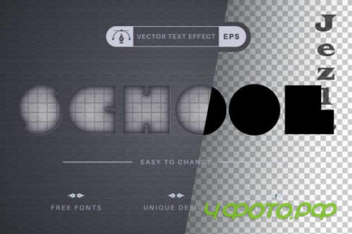 School - Editable Text Effect - 16490649