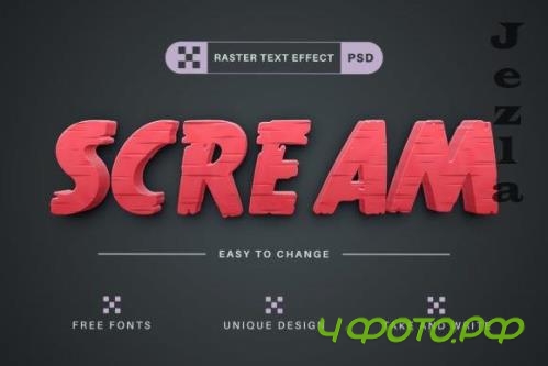 Scream - Editable Text Effect - 16535666 Scream - Editable Text Effect - 16535666