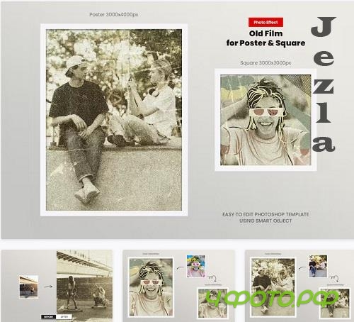 Old Film Square And Poster Effect - LA3VV4B
