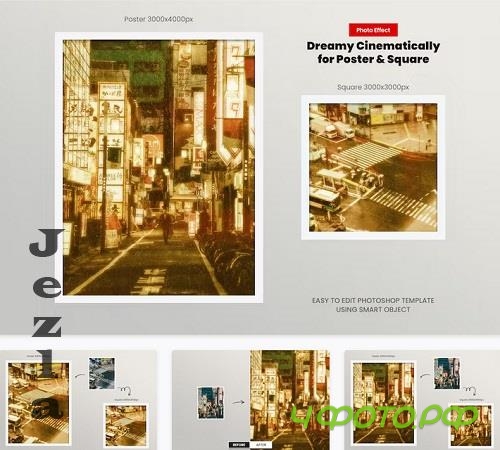 Dreamy Cinematically Square And Poster Effect - 3TL8Z96
