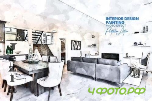 Interior Design Painting Effect - 14477208