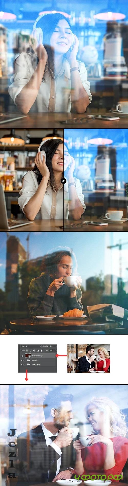 Window Reflection Photo Effect - 46496262