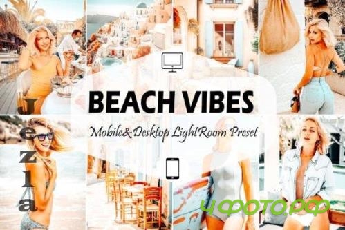 10 Beach Vibes Mobile & Desktop Lightroom Presets, Orange - 2656263