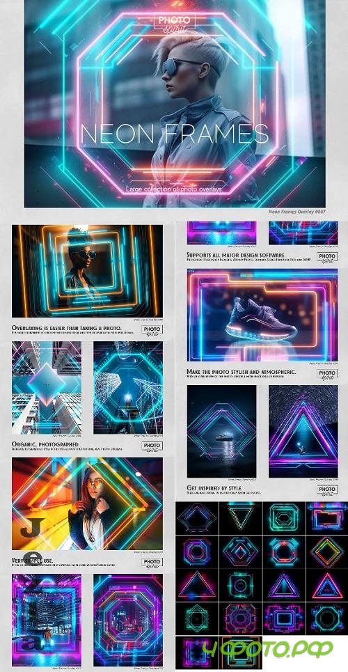 Neon Frames Effect Overlays - 45355812