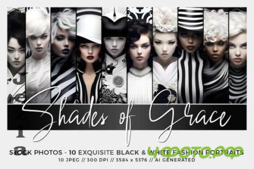 10 Black and White Fashion Portraits - 25431997