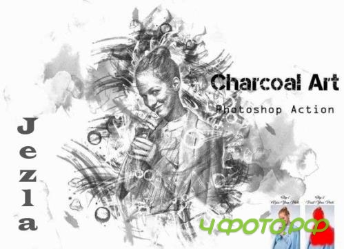 Charcoal Art Photoshop Action - 25435779