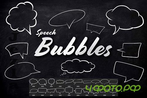 20 Speech Bubbles Photoshop Brushes - QZDVUT9